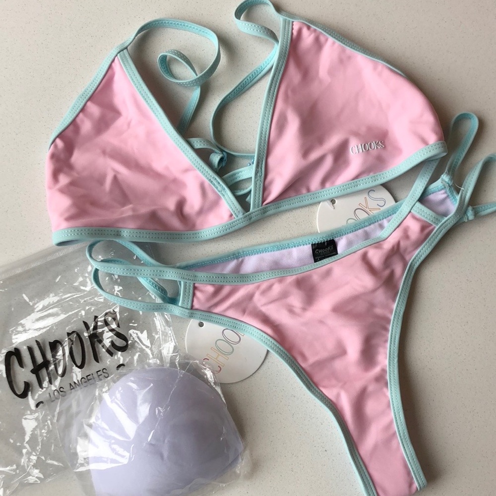 Boutine LA Pink and Light Blue Bikini